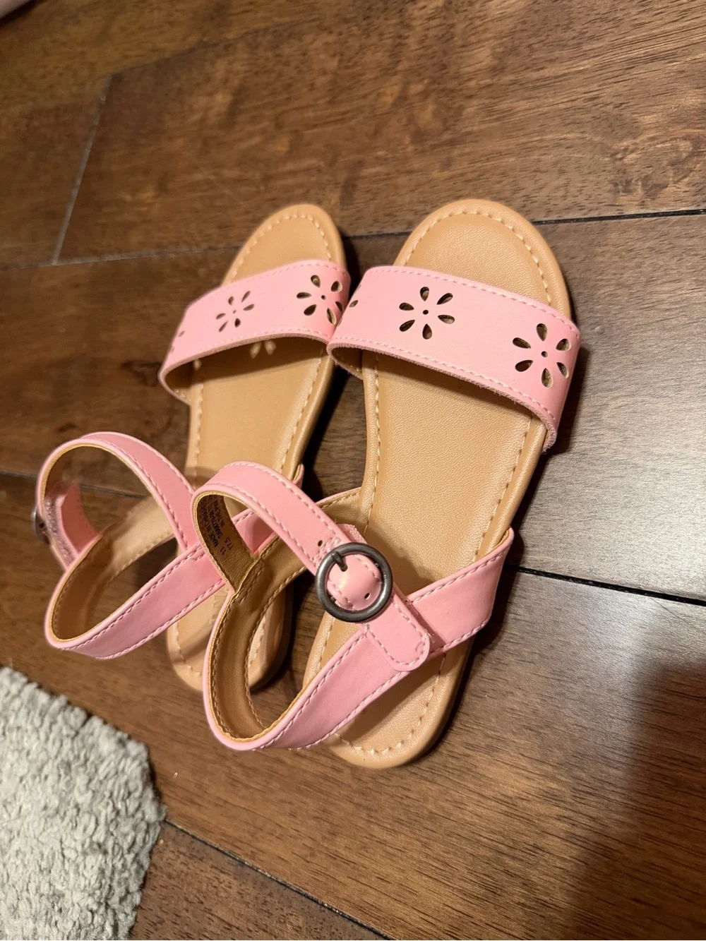 Girls' Pink Ankle-Strap Sandals